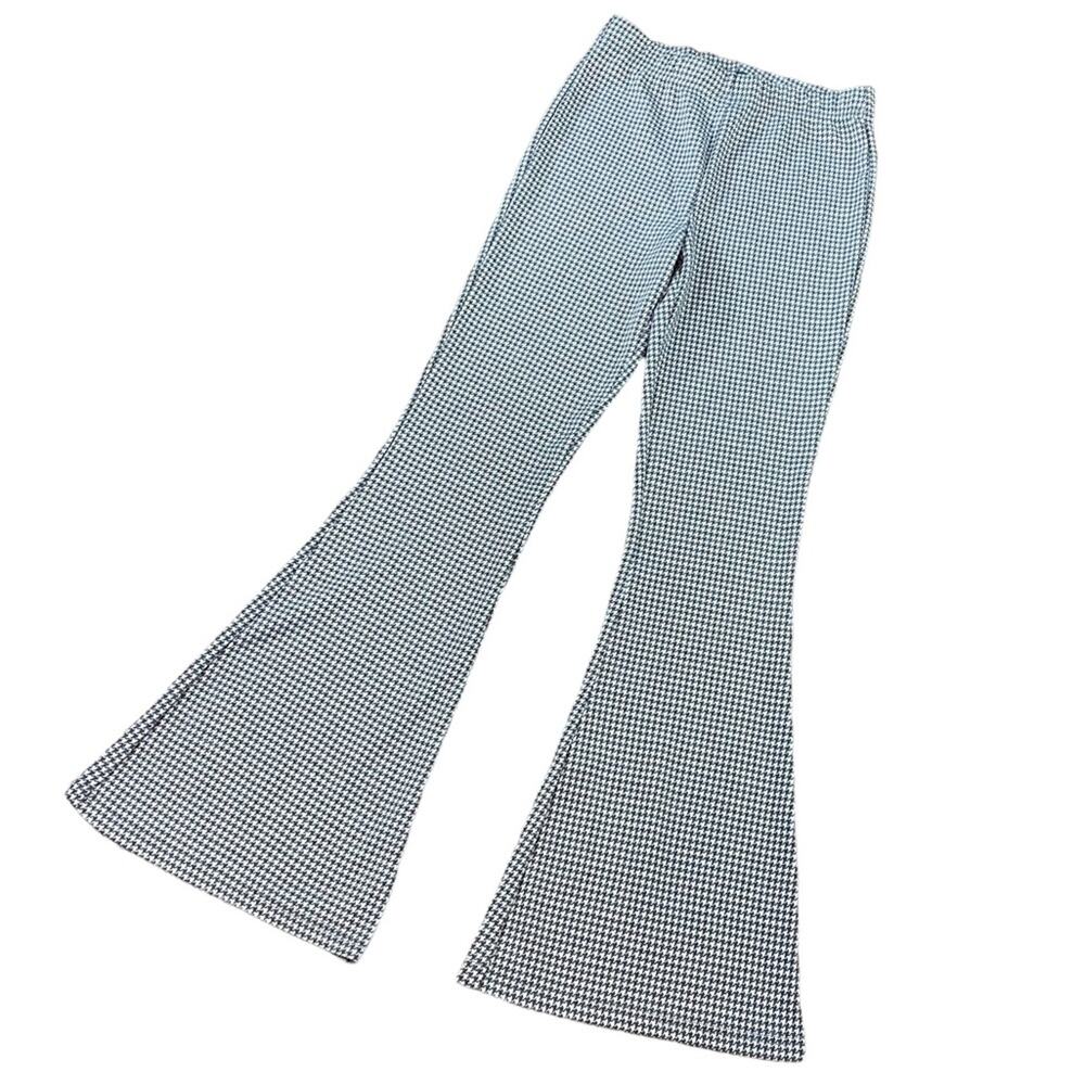 Wild Fable Flare Hounds tooth Pull On Pant Size XS Gray White